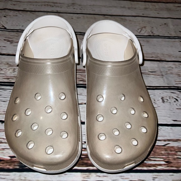 Clear Crocs Size 7 - Picture 1 of 4